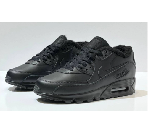 Nike Air Max 90 Leather Black зимние