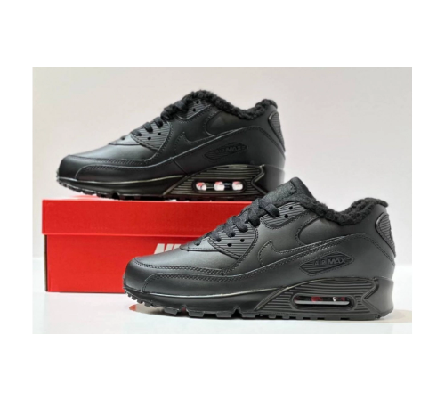 Nike Air Max 90 Leather Black зимние