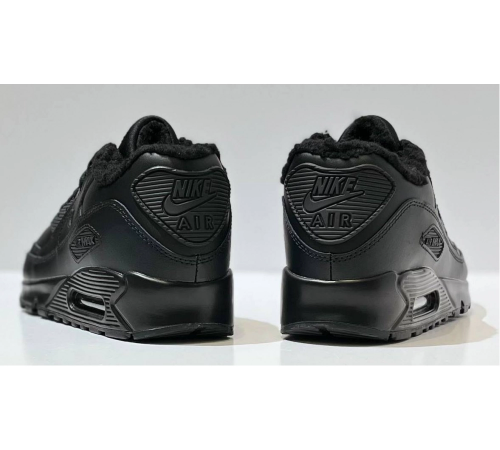 Nike Air Max 90 Leather Black зимние