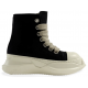 Rick Owens DRKSHDW Canvas Abstract High Top Black Milk