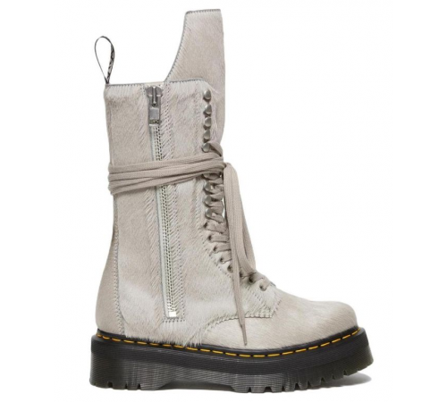 Dr. Martens x Rick Owens Strobe Calf Length Boot Furry Pearl