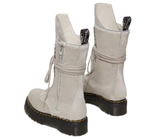 Dr. Martens x Rick Owens Strobe Calf Length Boot Furry Pearl