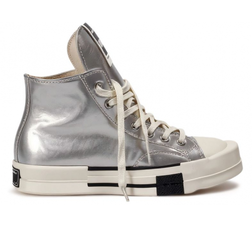Rick Owens x Converse TURBODRK Chuck 70 High Silver Lacquer