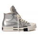 Rick Owens x Converse TURBODRK Chuck 70 High Silver Lacquer