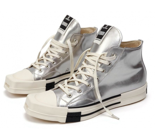 Rick Owens x Converse TURBODRK Chuck 70 High Silver Lacquer