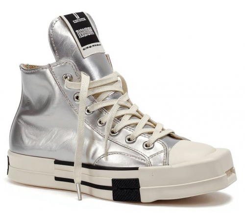 Rick Owens x Converse TURBODRK Chuck 70 High Silver Lacquer
