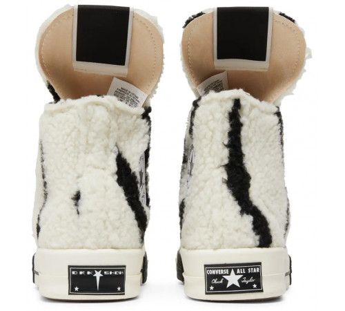 Rick Owens x Converse DRKSHDW TURBODRK Chuck 70 High Zebra