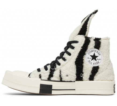 Rick Owens x Converse DRKSHDW TURBODRK Chuck 70 High Zebra