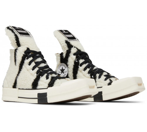 Rick Owens x Converse DRKSHDW TURBODRK Chuck 70 High Zebra