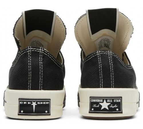 Rick Owens x Converse DRKSHDW DRKSTAR Chuck 70 Low Black