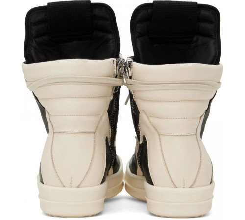 Rick Owens Black and Off-White Geobasket