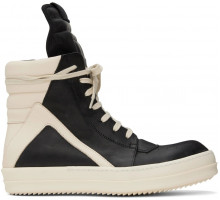 Rick Owens Black and Off-White Geobasket
