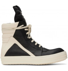 Rick Owens Black and Off-White Geobasket