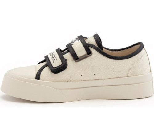 Chanel Velcro Sneaker White And Black