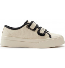 Chanel Velcro Sneaker White And Black