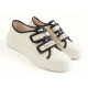Chanel Velcro Sneaker White And Black