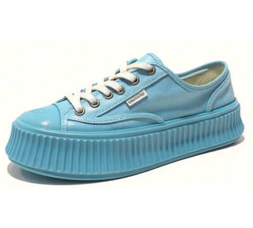 Chanel Biscuit Platform Sneakers Blue