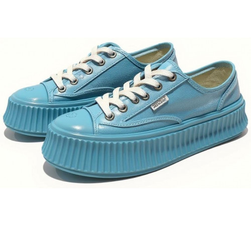 Chanel Biscuit Platform Sneakers Blue