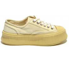 Chanel Biscuit Platform Sneakers Berge Yellow
