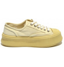 Chanel Biscuit Platform Sneakers Berge Yellow