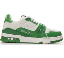 Louis Vuitton Trainer Signature Green White