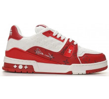 Louis Vuitton Trainer Signature Red White
