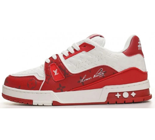 Louis Vuitton Trainer Signature Red White