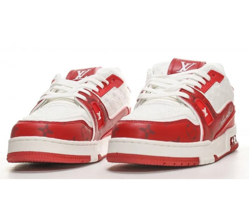Louis Vuitton Trainer Signature Red White