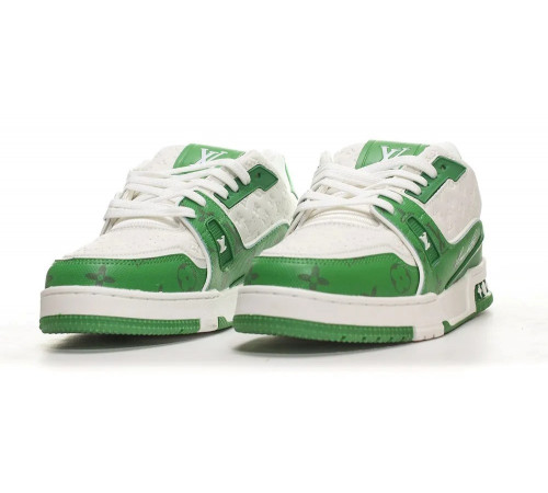 Louis Vuitton Trainer Signature Green White