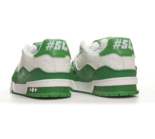 Louis Vuitton Trainer Signature Green White