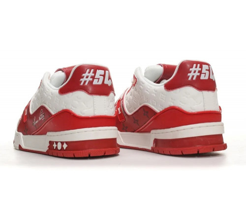 Louis Vuitton Trainer Signature Red White