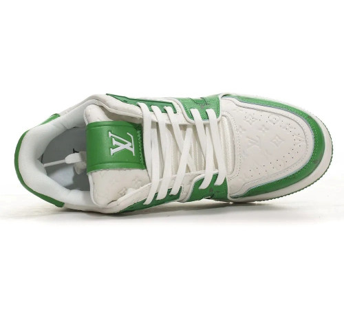 Louis Vuitton Trainer Signature Green White