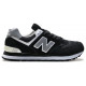 Кроссовки New Balance 574 White Suede Black замшевые