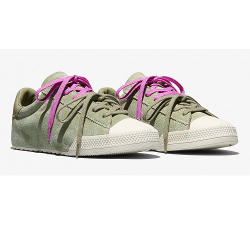 Кеды Converse Chuck Taylor Lo Green замшевые с двойными шнурками