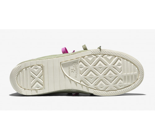 Кеды Converse Chuck Taylor Lo Green замшевые с двойными шнурками