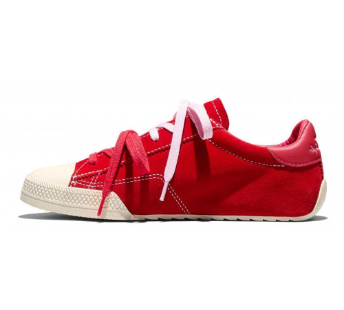 Кеды Converse Chuck Taylor Lo Red замшевые с двойными шнурками