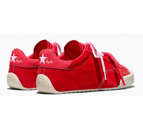 Кеды Converse Chuck Taylor Lo Red замшевые с двойными шнурками