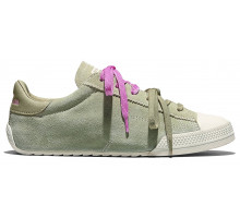 Кеды Converse Chuck Taylor Lo Green замшевые с двойными шнурками