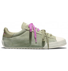 Кеды Converse Chuck Taylor Lo Green замшевые с двойными шнурками