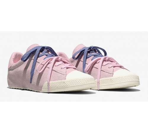 Кеды Converse Chuck Taylor Lo Pink замшевые с двойными шнурками