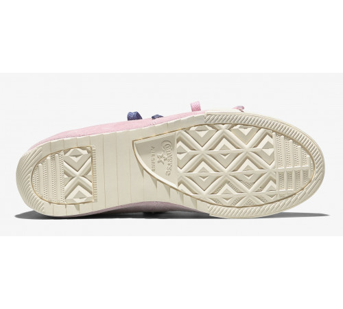 Кеды Converse Chuck Taylor Lo Pink замшевые с двойными шнурками