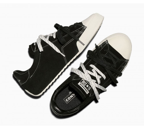 Кеды Converse Chuck Taylor Lo Black замшевые с двойными шнурками