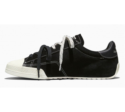Кеды Converse Chuck Taylor Lo Black замшевые с двойными шнурками