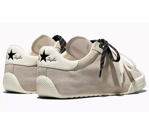 Кеды Converse Chuck Taylor Lo Beige замшевые с двойными шнурками