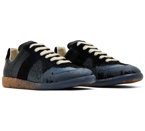 Maison Margiela Replica Low Paint Splatter Black Pewter