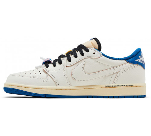 Fragment Design x Travis Scott x Air Jordan 1 Retro Low OG SP Sail Military Blue