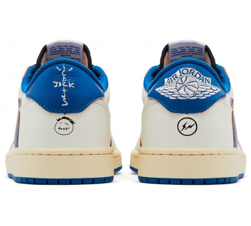 Fragment Design x Travis Scott x Air Jordan 1 Retro Low OG SP Sail Military Blue