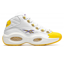 Кроссовки Reebok Question Mid Yellow Toe белые