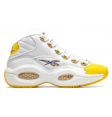 Кроссовки Reebok Question Mid Yellow Toe белые