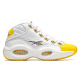 Кроссовки Reebok Question Mid Yellow Toe белые
